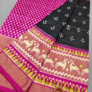 Black Pink Sico saree