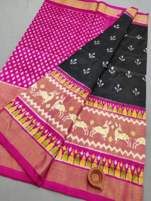 Black Pink Sico saree