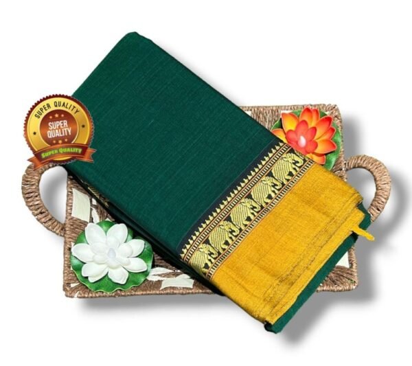 Green Yellow Narayanpet saree