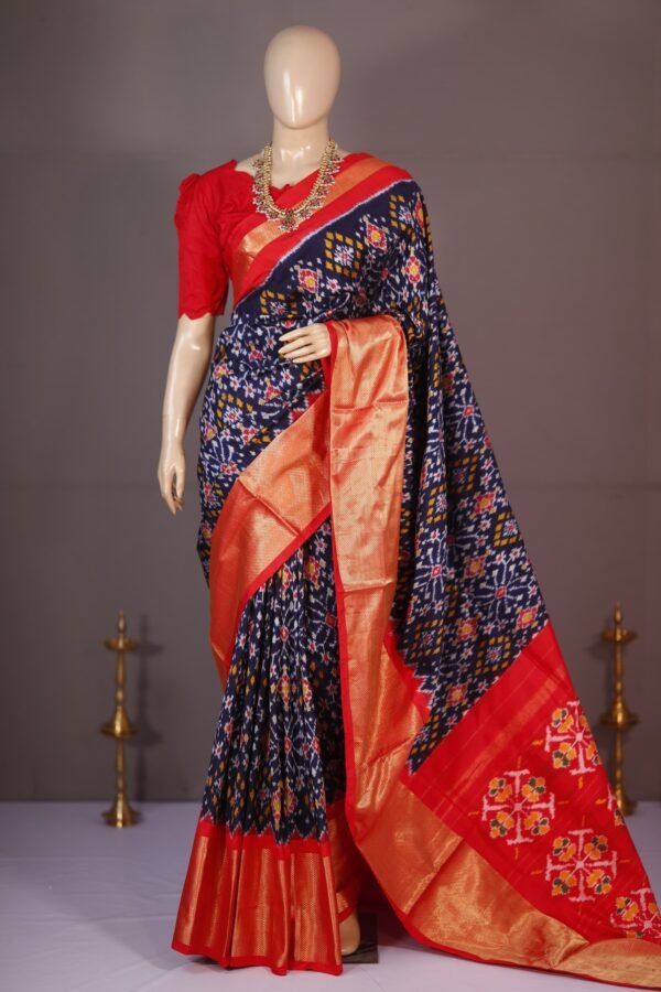 Pochampally Ikat Navratan Patola Saree