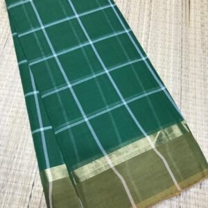 Sea Green Checks Managalagiri cotton saree