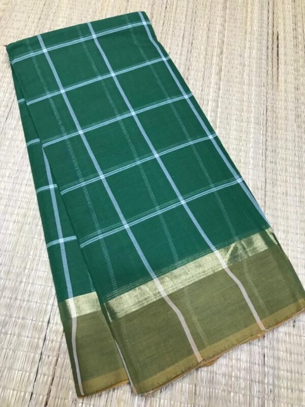 Sea Green Checks Managalagiri cotton saree