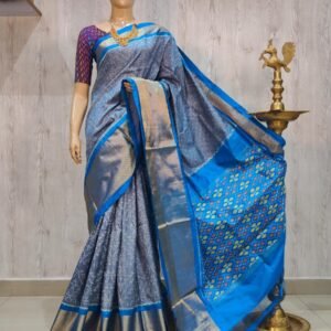 Sky Blue Patola Saree