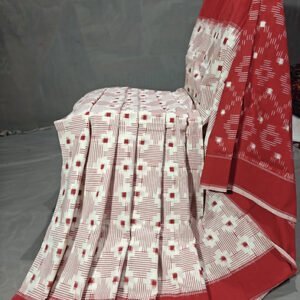 double ikat cotton saree