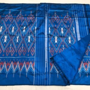 Blue Cambodian Ikkat Saree