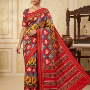 Colourful Hyderabad Patola Silk Saree