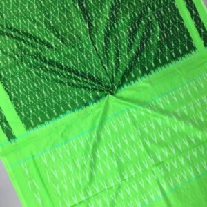 Light Green Ikkat Cotton Saree