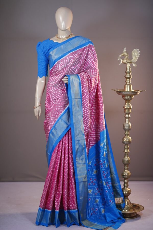 Pochampally saree silk blue order