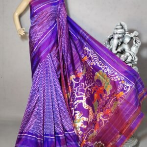 Voilet Ikkat Pattu Saree