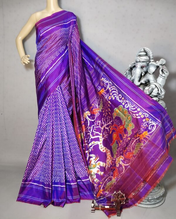 Voilet Ikkat Pattu Saree