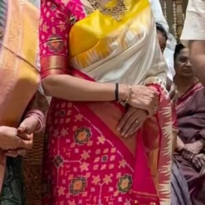 Pochampally Silk Saree With Temple Border