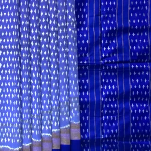 Blue Ikat Silk Saree