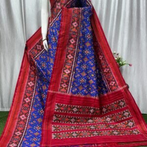 Ikkat Pochampally Silk Saree - Patola Design
