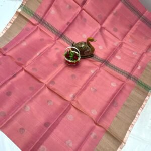 Uppada Pattu Saree with Golden coin design