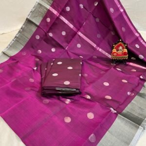 uppada silk saree wine color