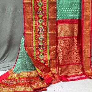 Twill ikkat pochampally silk saree