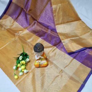 Golden uppada tissue saree