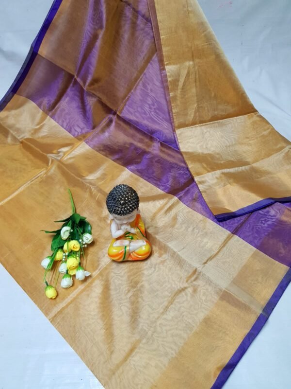 Golden uppada tissue saree