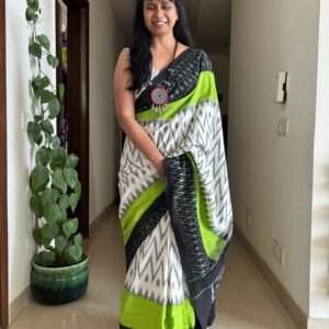 handloom ikat cotton saree