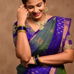 Blue and seagreen uppada pattu saree