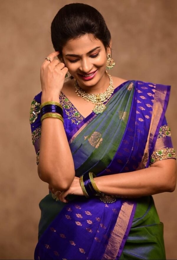 Blue and seagreen uppada pattu saree