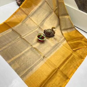 Gold tissue saree