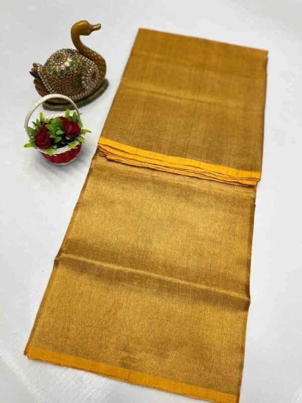 Gold uppada tissue saree 3