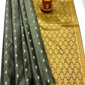 Grey Kanchi Pattu Saree
