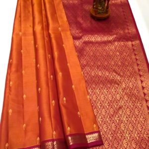 Orange Uppada Pattu Saree