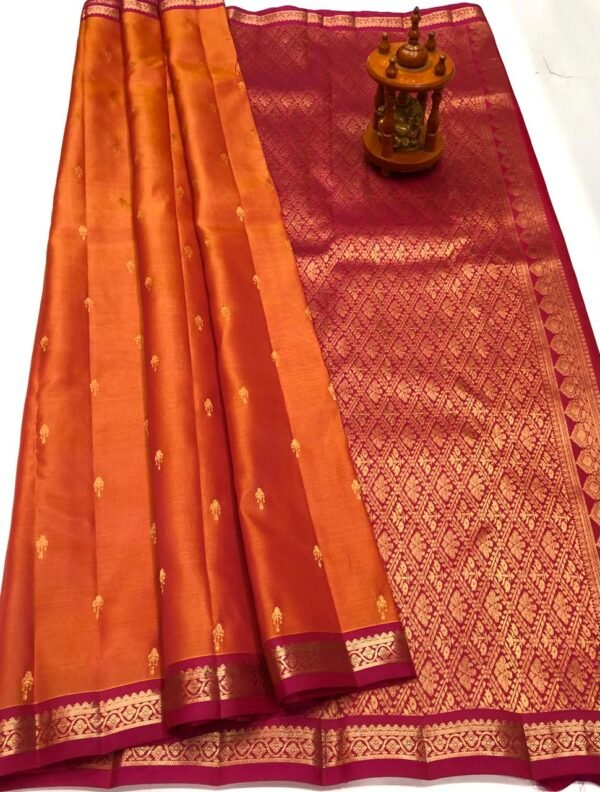 Orange Uppada Pattu Saree