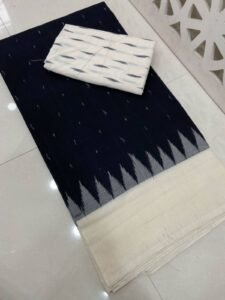 Black Handloom cotton saree