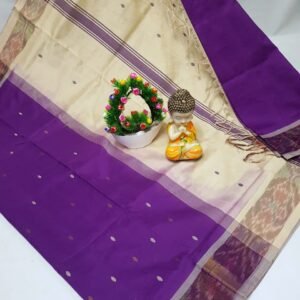 Purple Cream Uppada Pattu Saree