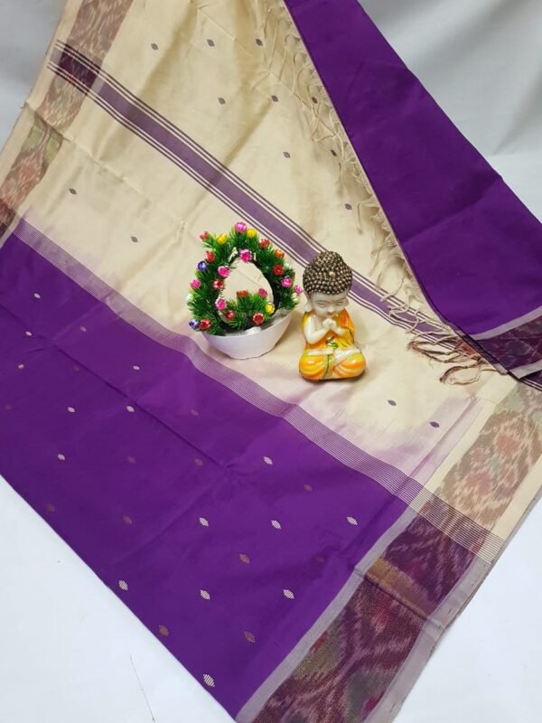 Purple Cream Uppada Pattu Saree