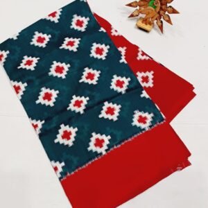 Green Telia rumal saree