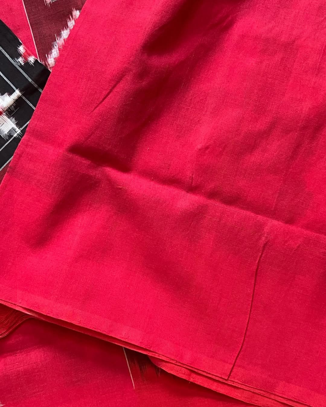 plain red cotton blouse