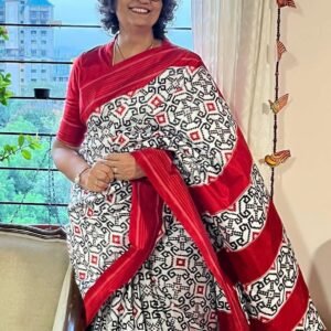 ikkat telia rumal saree