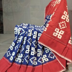 Blue Telia Rumal Cotton Saree