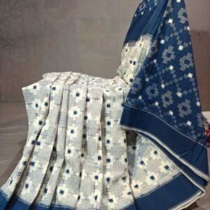 Double ikat cotton saree