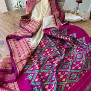 Ikkat pochampally saree, kanchi border