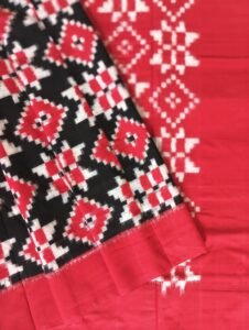 Telia Rumal cotton saree border body and pallu