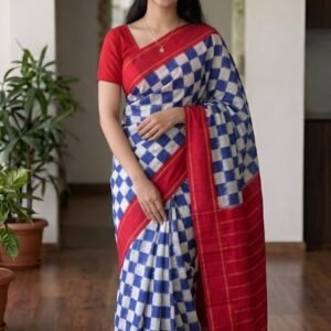Pochampally Ikkat Cotton Saree - Double Ikkat