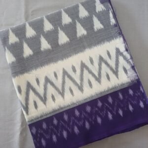 pochampally ikkat cotton saree closeup & headshot