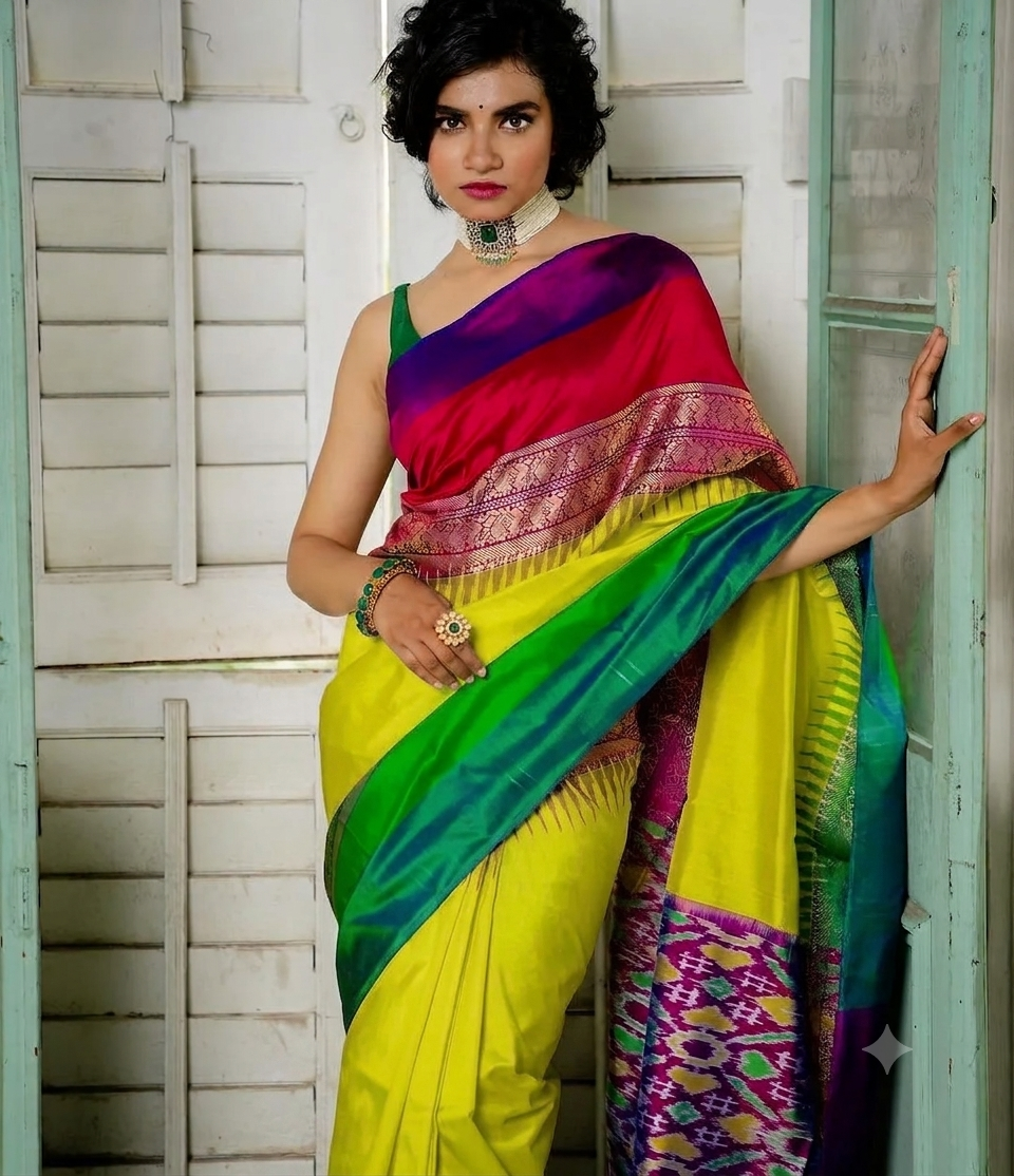 Handloom Ikat Silk Saree