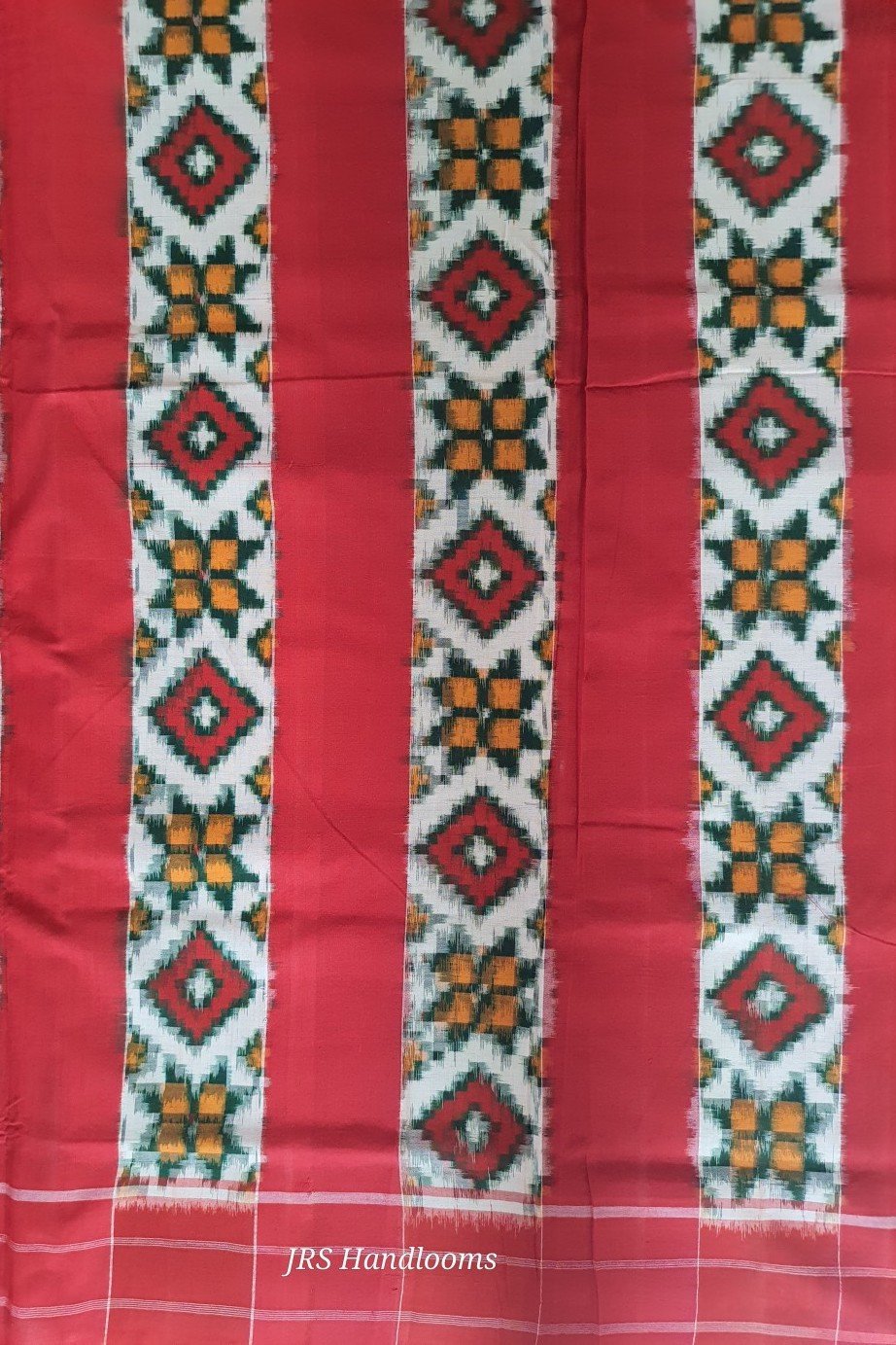 Telia rumal cotton saree pallu design