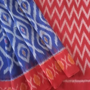 Blue Pochampally Ikkat Cotton Saree