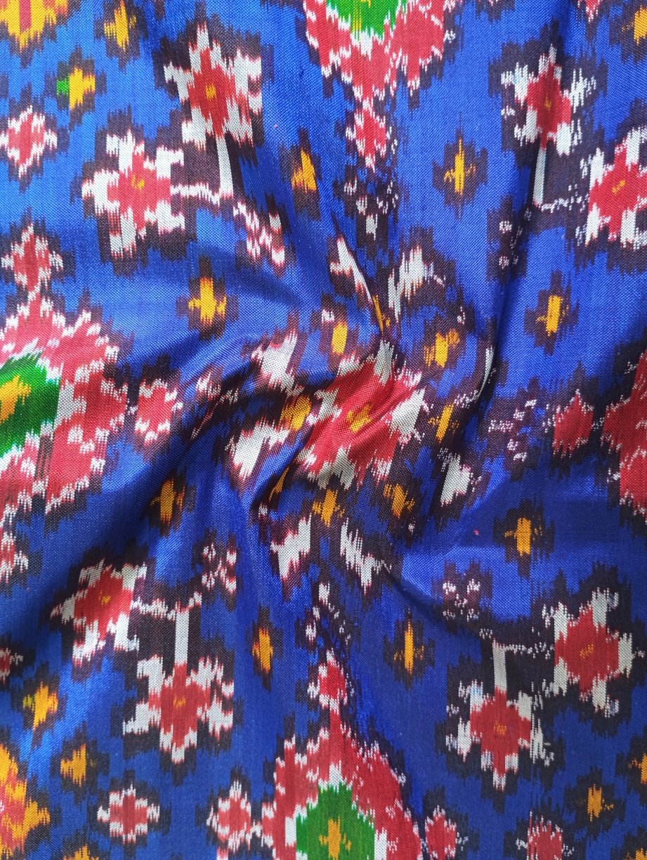 Ikkat Pochampally Silk Saree - Patola Design - Image 2