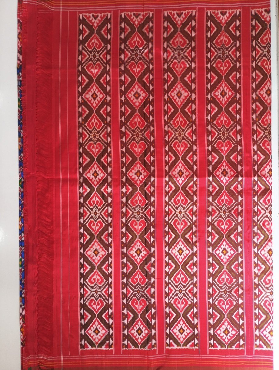 Ikkat Pochampally Silk Saree - Patola Design - Image 3
