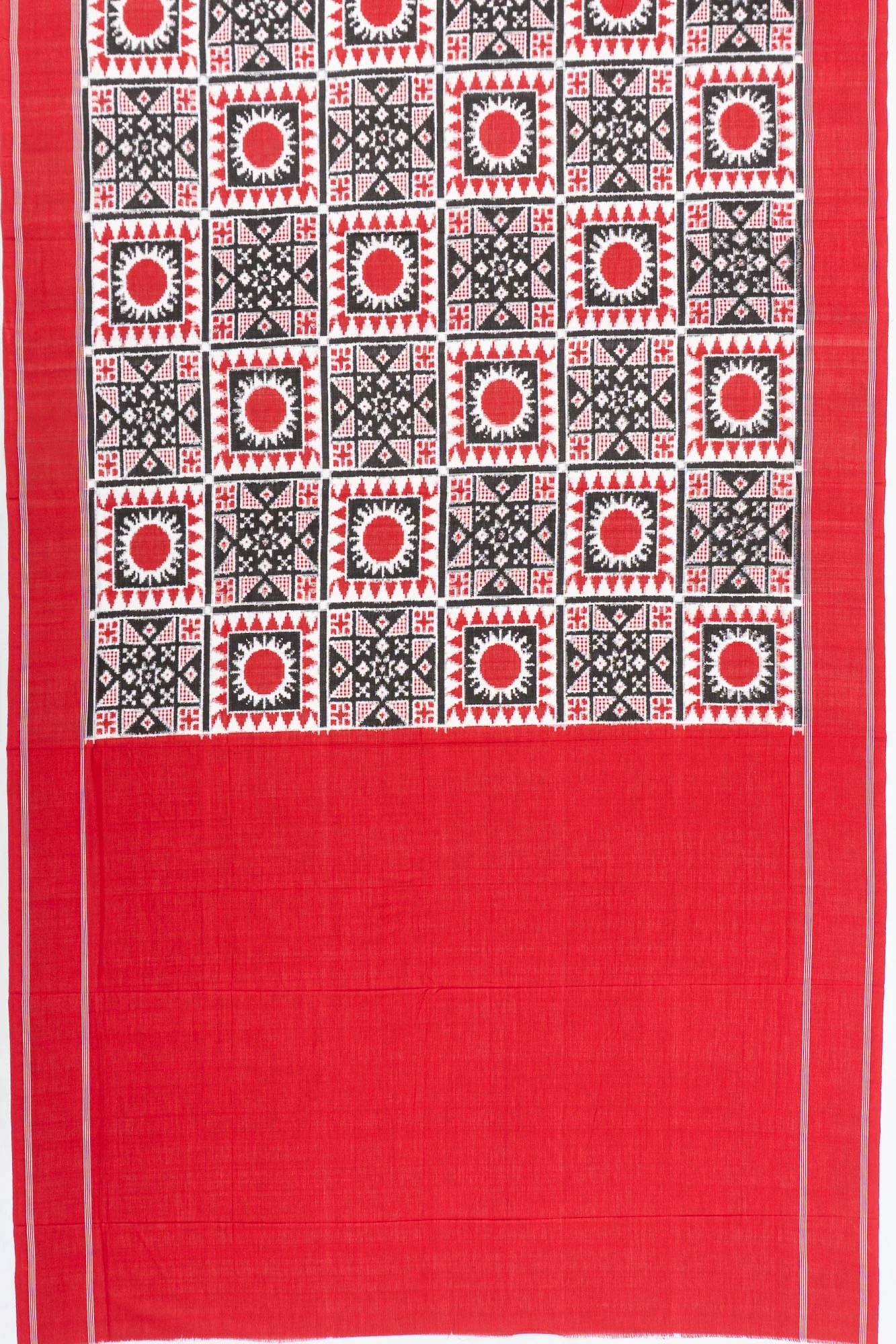 Telia Rumal Double Ikat Cotton Saree - Image 3