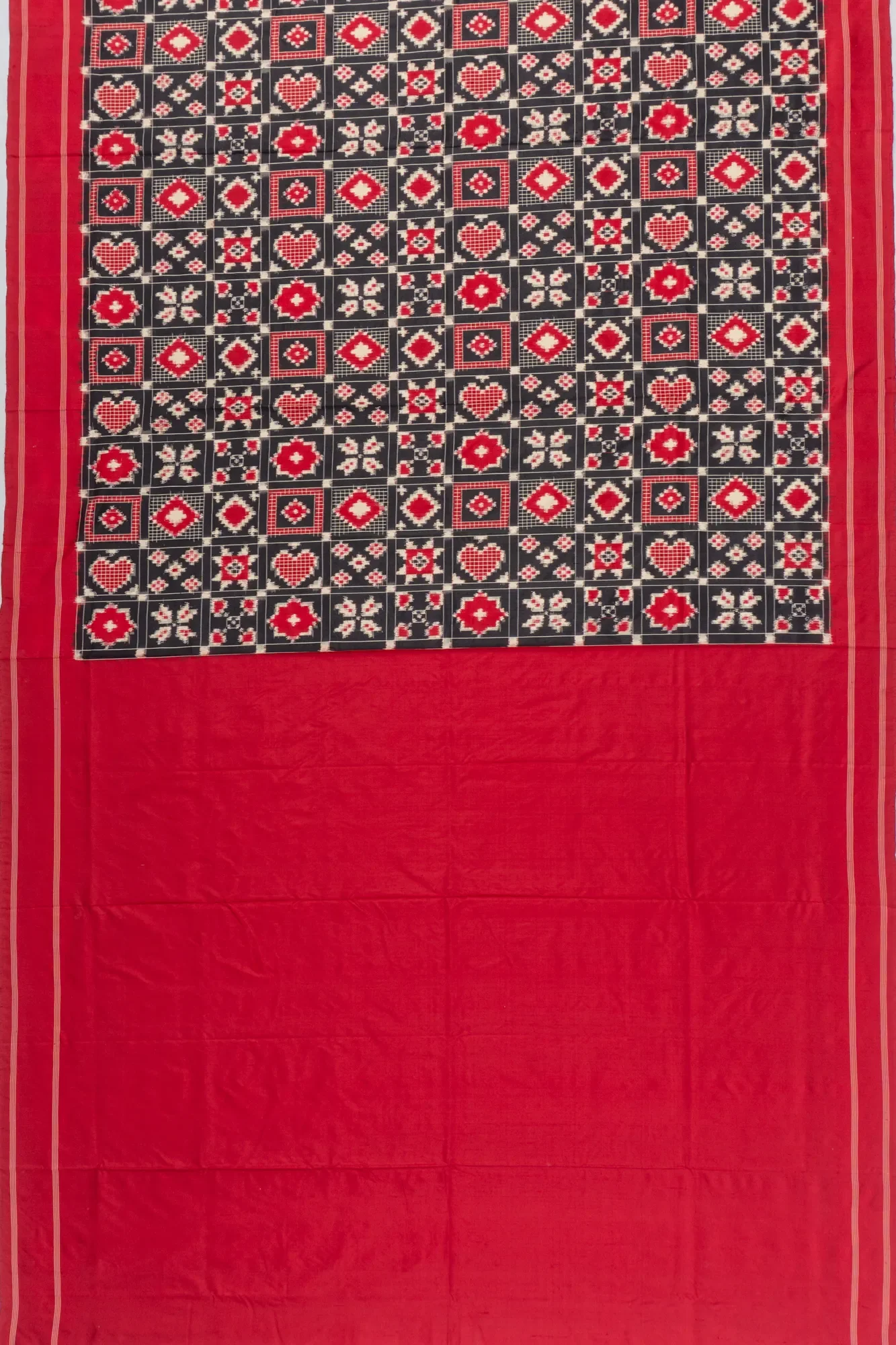 12 Motifs Telia Rumal Cotton Saree - Image 3