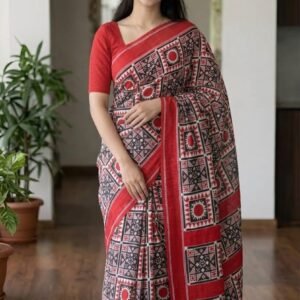 Telia Rumal Double Ikat Cotton Saree
